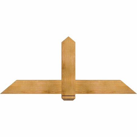 Ekena Millwork Eugene Rough Sawn Timber Gable Bracket, Western Red Cedar, 60"W x 25"H x 4"D x 6"F, 10/12 Pitch GBW060X25X0406EUG00RWR